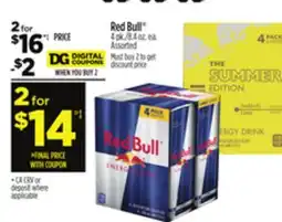 Dollar General Red Bull offer