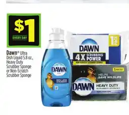 Dollar General Dawn Ultra Dish Liquid 5.8 oz., Heavy Duty Scrubber Sponge or Non-Scratch Scrubber Sponge offer