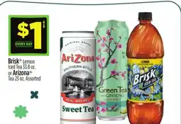 Dollar General Brisk Lemon Iced Tea or Arizona Tea offer