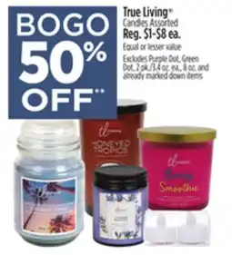 Dollar General True Living Candles offer