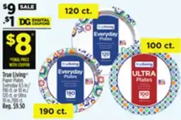 Dollar General True Living Paper Plates Everyday offer