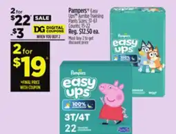 Dollar General Pampers Easy Ups Jumbo Training Pants offer