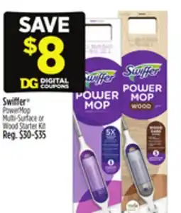 Dollar General Swiffer PowerMop Multi-Surface or Wood Starter Kit offer