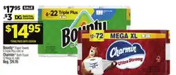 Dollar General Bounty Paper Towels or Charmin Bath Tissue offer