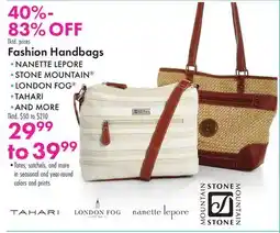 Boscov's Fashion Handbags offer