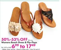 Boscov's Womens Beach Shoes & Flip-Flops offer