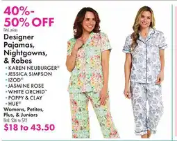 Boscov's Designer Pajamas, Nightgowns, & Robes offer
