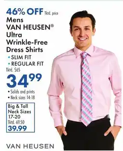 Boscov's Mens VAN HEUSEN Ultra Wrinkle-Free Dress Shirts offer