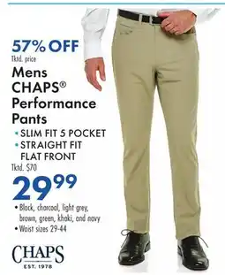 Boscov's Mens CHAPS Performance Pants offer