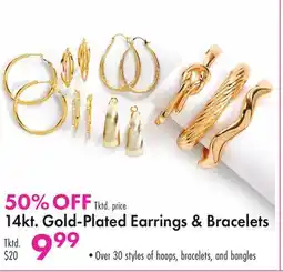 Boscov's 14kt. Gold-Plated Earrings & Bracelets offer