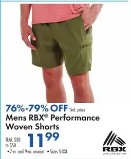 Boscov's Mens RBX Performance Woven Shorts offer