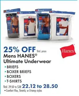 Boscov's Mens HANES Ultimate Underwear offer
