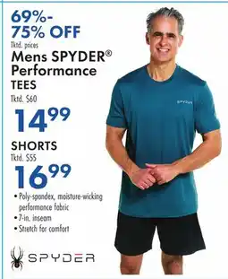 Boscov's Mens SPYDER Performance TEES offer