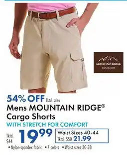 Boscov's Mens MOUNTAIN RIDGE Cargo Shorts offer