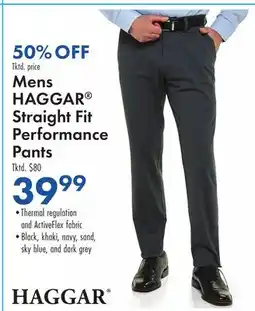 Boscov's Mens HAGGAR Straight Fit Performance Pants offer
