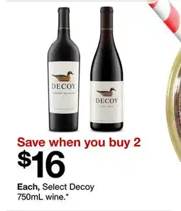 Target Select Decoy 750mL wine offer