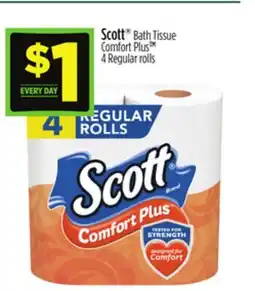 Dollar General Scott Bath Tissue Comfort Plus offer