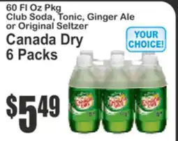 Key Food 60 Fl Oz Pkg Club Soda, Tonic, Ginger Ale or Original Seltzer offer