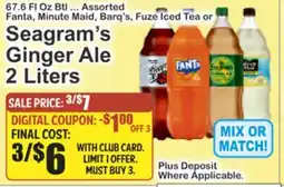 Key Food Seagram's Ginger Ale offer