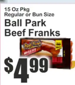 Key Food Ball Park Beef Franks offer