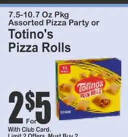 Key Food Assorted Pizza Party or Totino's Pizza Rolls offer