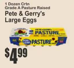 Key Food 1 Dozen Crtn Grade A Pasture Raised Pete & Gerry's Large Eggs offer
