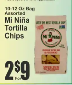 Key Food 10-12 Oz Bag Assorted Mi Niña Tortilla Chips offer