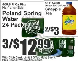 Key Food Poland Spring Water offer