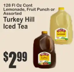 Key Food 128 Fl Oz Cont Lemonade, Fruit Punch or Assorted Turkey Hill Iced Tea offer