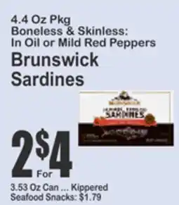 Key Food Brunswick Sardines offer