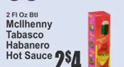 Key Food 2 Fl Oz Btl McIlhenny Tabasco Habanero Hot Sauce offer