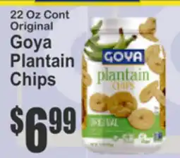 Key Food 22 Oz Cont Original Goya Plantain Chips offer