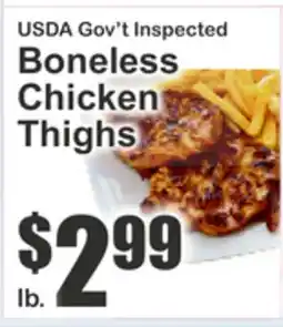 Key Food USDA Gov't Inspected Boneless Chicken Thighs offer