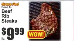 Key Food Grass Fed Bone In Beef Rib Steaks offer