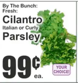 Key Food By The Bunch: Fresh Cilantro Italian or Curly Parsley offer