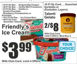 Key Food Friendly's Ice Cream offer