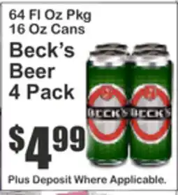 Key Food Beck's Beer offer
