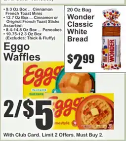 Key Food Eggo Waffles offer