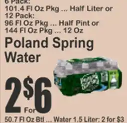 Key Food Poland Spring Water offer