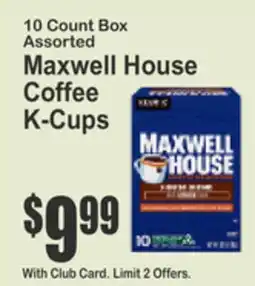 Key Food 10 Count Box Assorted Maxwell House Coffee K-Cups offer