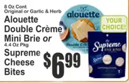 Key Food Alouette Double Crème Mini Brie or Supreme Cheese Bites offer