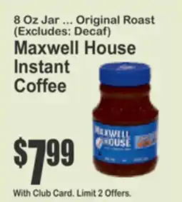 Key Food Maxwell House Instant Coffee offer