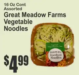 Key Food Great Meadow Farms Vegetable Noodles offer