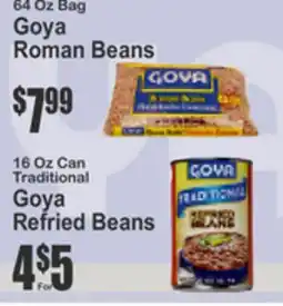 Key Food 64 Oz Bag Goya Roman Beans offer