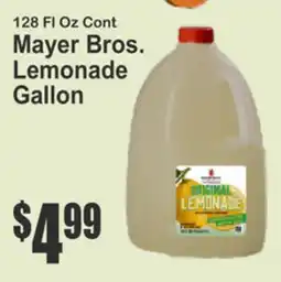 Key Food Mayer Bros. Lemonade Gallon offer