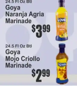 Key Food 24.5 FL Oz Btl Goya Naranja Agria Marinade, 24.5 FL Oz Btl Goya Mojo Criollo Marinade offer
