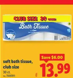 Lidl soft bath tissue, club size offer