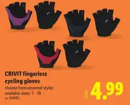 Lidl CRIVIT fingerless cycling gloves offer