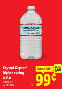 Lidl Crystal Geyser Alpine spring water offer