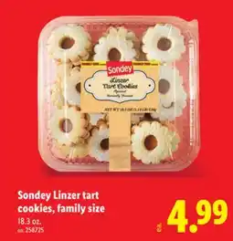Lidl Sondey Linzer tart cookies, family size offer